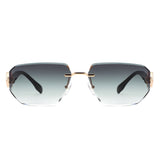 HJ2139 - Geometric Rimless Sleek Fashion Women Sunglasses