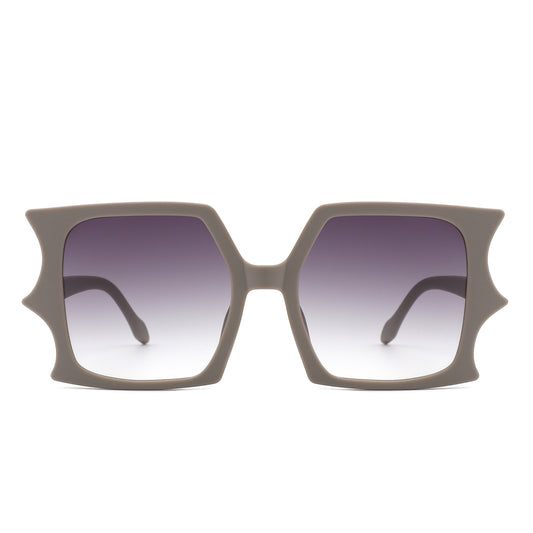 HS1295 - Square Irregular Bat Wing Shape Flat Top Wholesale Sunglasses