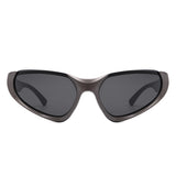 HS1182 - Rectangle Retro Fashion Wrap Around Wholesale Sunglasses