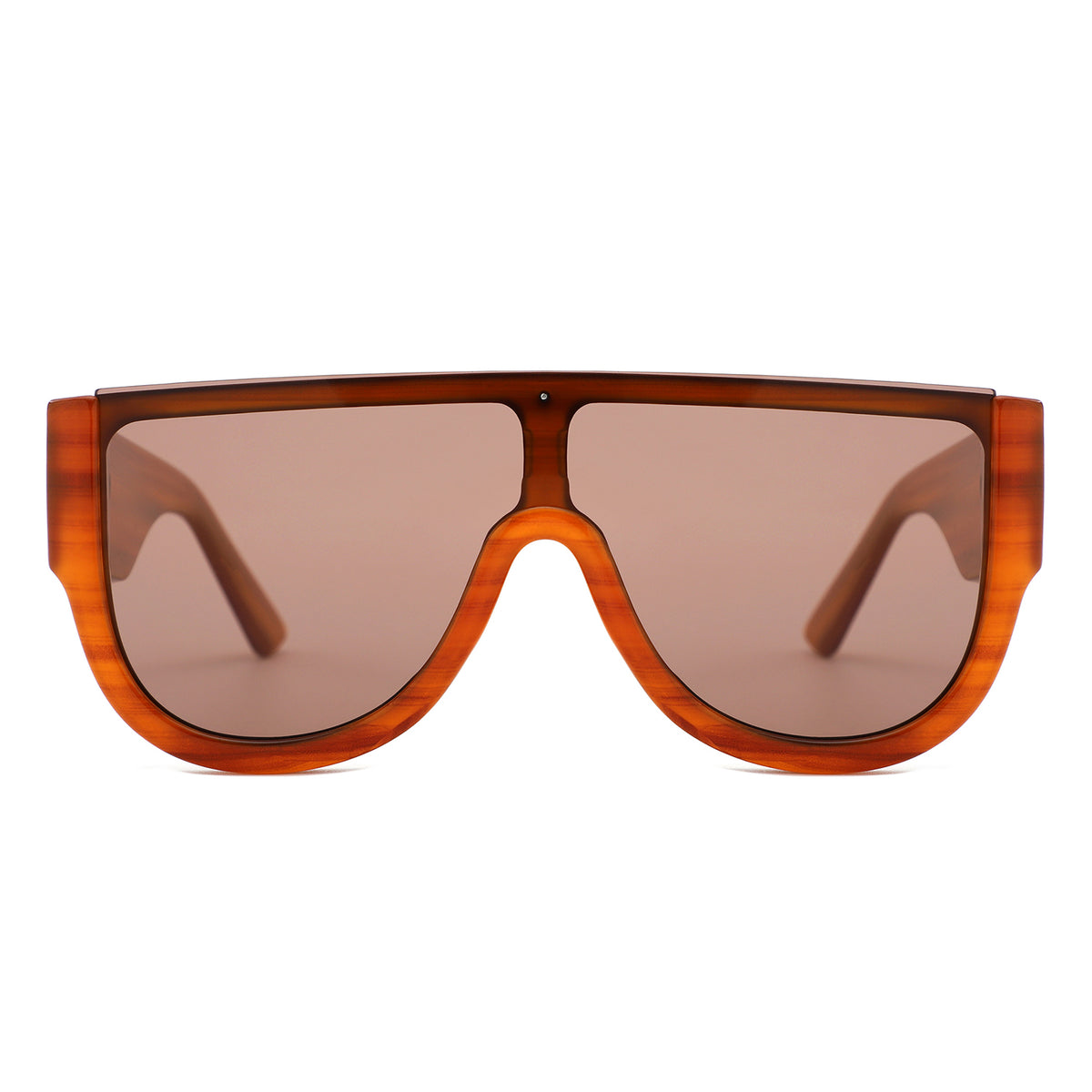 HS2261 - Oversized Flat Top Aviator Style Shield Sunglasses