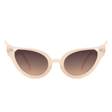 HS1251 - Women Fashion Wavy Design High Pointed Cat Eye Wholesale Sunglasses