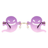 HW2034 - Rimless Devil Shape Tinted Party Wholesale Sunglasses