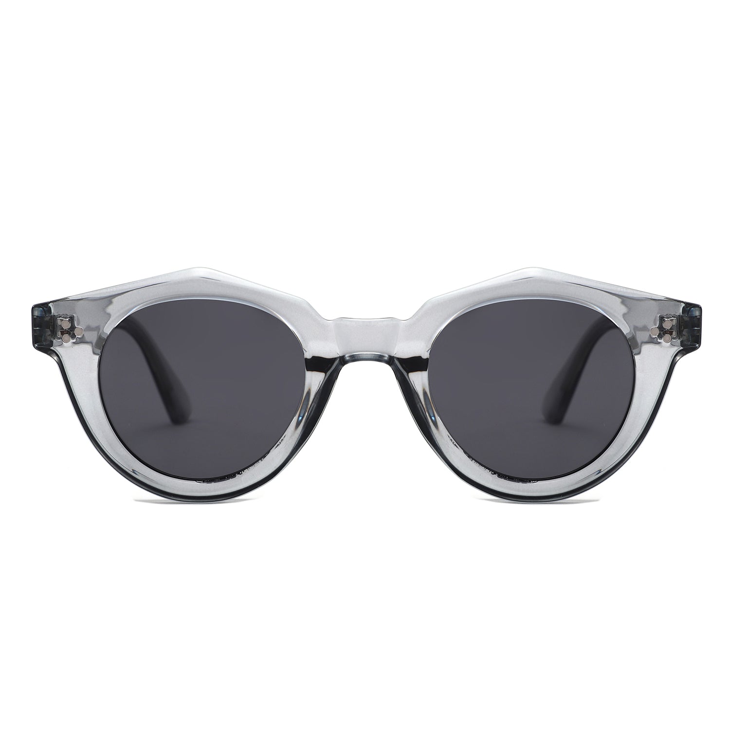 P/C028-1 - Chunky Round Keyhole Retro Sunglasses - Iris Fashion