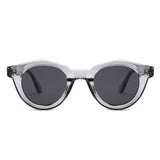 P/C028-1 - Chunky Round Keyhole Retro Sunglasses - Iris Fashion
