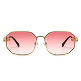 HJ2153 - Women Metal Octagon Square Sunglasses