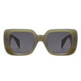 HS2222 - Oversized Chunky Fashion Square Sunglasses - Iris Fashion