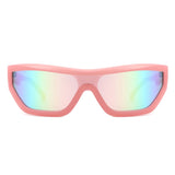 HS1288 - Square Wrap Around Geometric Fashion Wholesale Sunglasses