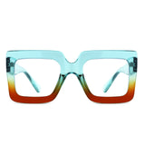 HB1004 - Oversized Square Blue Light Blocking Glasses - Iris Fashion