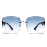 HJ2072 - Oversize Square Curved Lens Tinted Fashion Wholesale Sunglasses