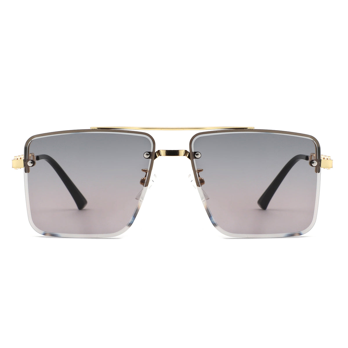HJ2079 - Rimless Flat-Top Chain-Link Fashion Wholesale Sunglasses