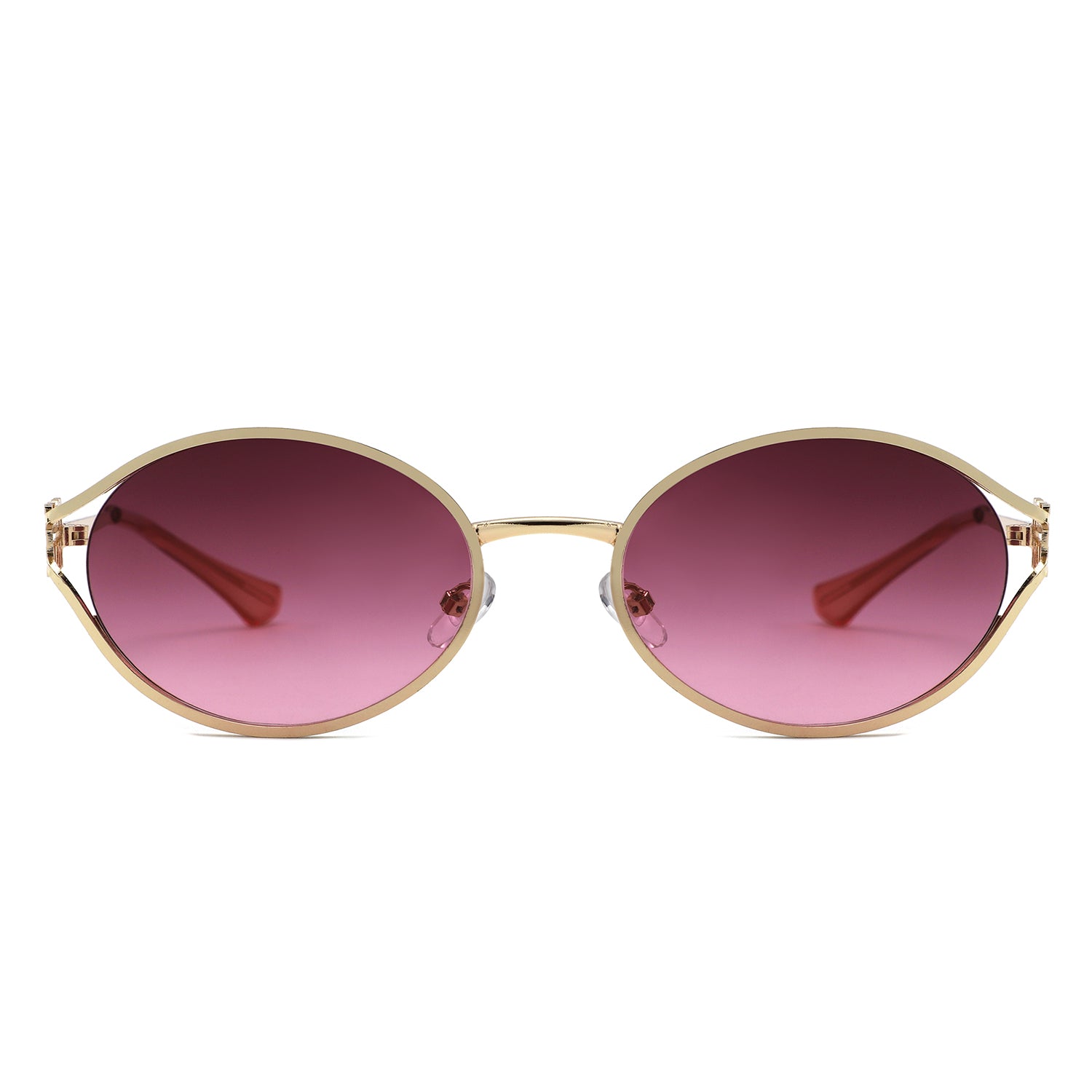 HJ2152 - Vintage Round Metal Color Tint Lenses Sunglasses - Iris Fashion