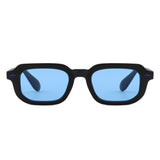 S1257 - Retro Flat Top Tinted Bold Square Wholesale Sunglasses