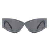 HS1235 - Rectangle Geometric Tinted Chunky Square Wholesale Sunglasses