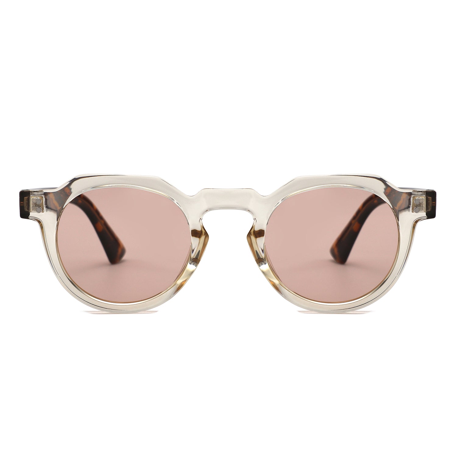 P/C028-1 - Round Keyhole Modern Sunglasses - Iris Fashion