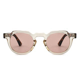 P/C028-1 - Round Keyhole Modern Sunglasses - Iris Fashion