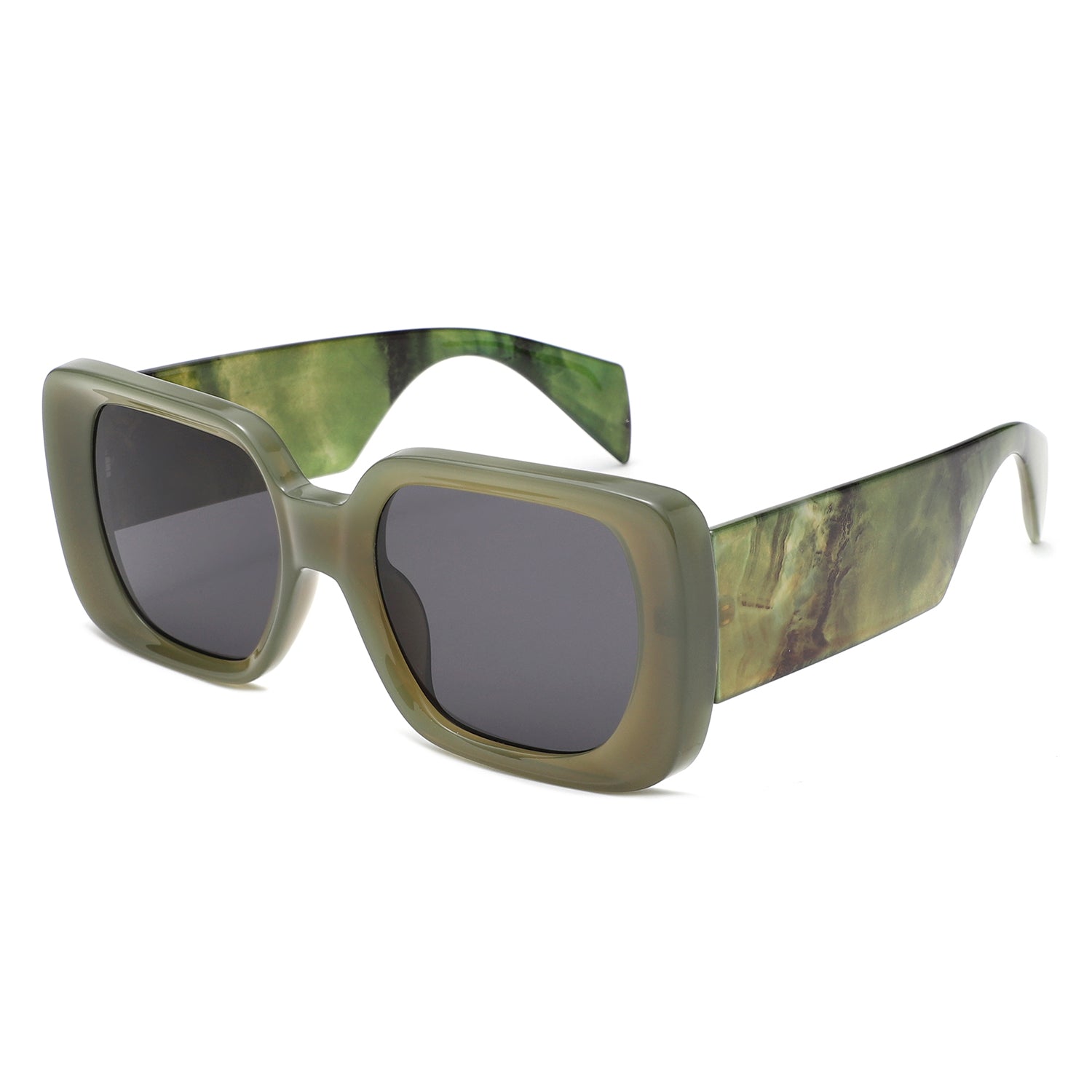 HS2222 - Oversized Chunky Fashion Square Sunglasses - Iris Fashion