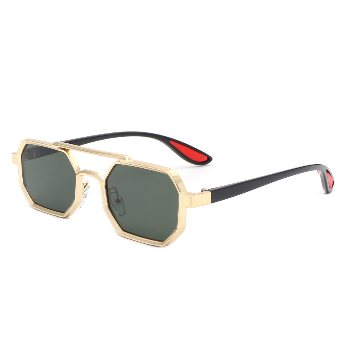 HJ2068 - Square Geometric Fashion Brow-Bar Retro Wholesale Sunglasses