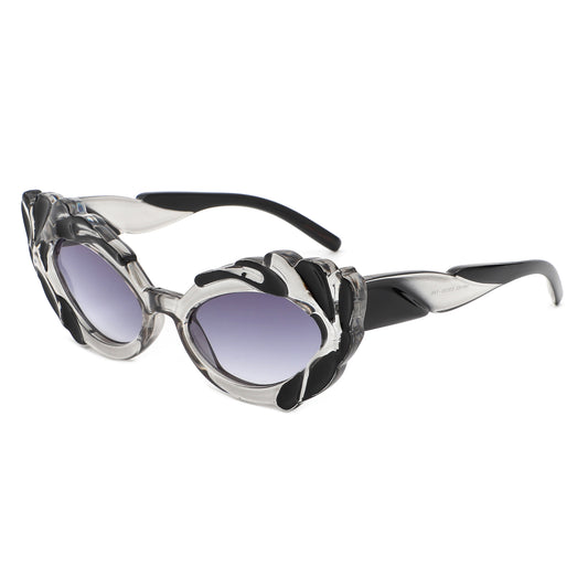 HS1310 - Women Fashion Modern Sculpted Cat Eye Wholesale Sunglasses