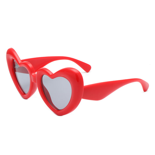 HS1282 - Heart Shaped Chunky Novelty Party Wholesale Sunglasses