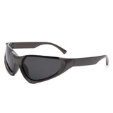HS1182 - Rectangle Retro Fashion Wrap Around Wholesale Sunglasses
