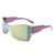HW1010 - Futuristic Square Mirrored Flat Top Wrap Around Shield Wholesale Sunglasses