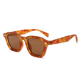 S1264 - Square Bold Retro Thick Frame Sunglasses - Iris Fashion