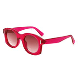 HS1409 - Chunky Retro Round Oval Sunglasses