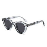 P/C028-1 - Chunky Round Keyhole Retro Sunglasses - Iris Fashion