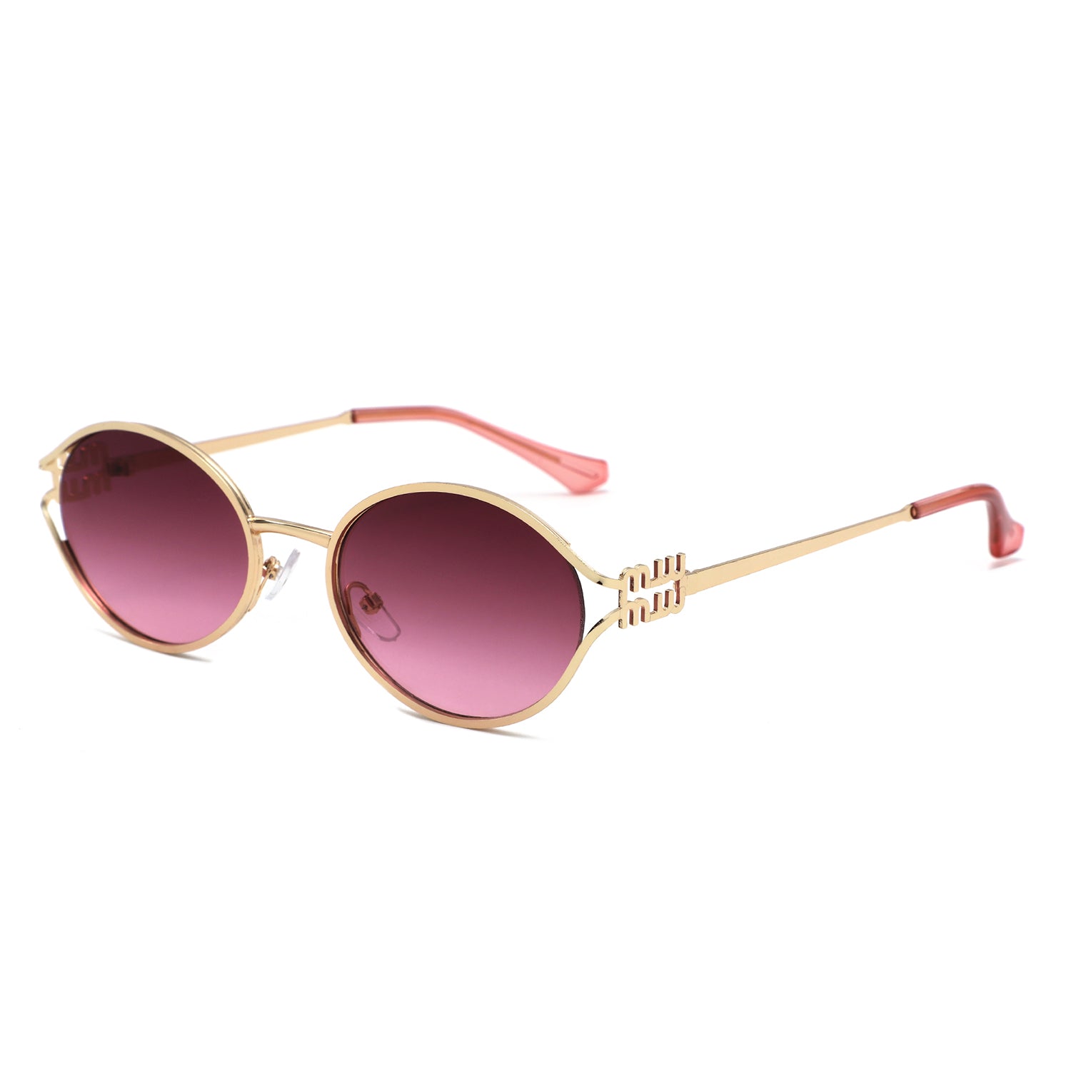 HJ2152 - Vintage Round Metal Color Tint Lenses Sunglasses - Iris Fashion