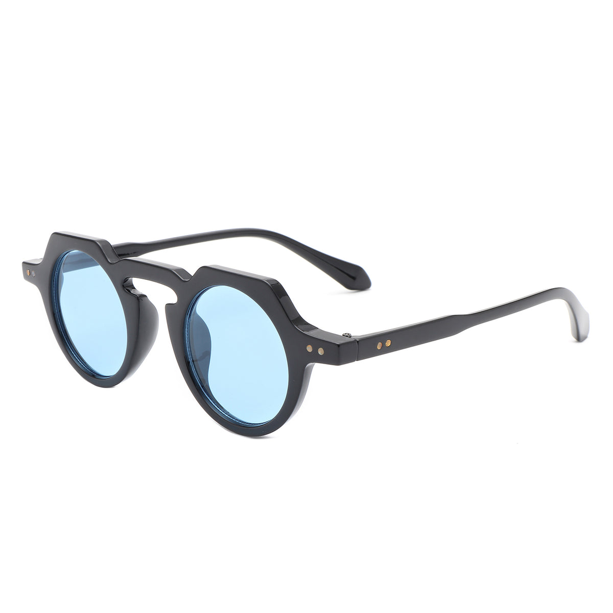 HS1283 - Round Retro Geometric Tinted Circle Fashion Wholesale Sunglasses