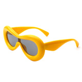 S2120-1 - Oversize Oval Retro Modern Chic Fashion Wholesale Sunglasses