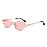 HJ2150 - Slim Metal Geometric Cat Eye Sunglasses
