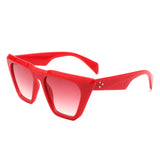 S2125 - Square Retro Oversize Flat Top Fashion Cat Eye Wholesale Sunglasses
