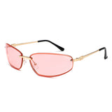 HJ2123 - Rimless Rectangle Color-Tint Slim Wholesale Sunglasses