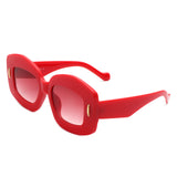 S2130 - Square Thick Frame Retro Chunky Fashion Wholesale Sunglasses