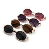 HJ2152 - Vintage Round Metal Color Tint Lenses Sunglasses - Iris Fashion