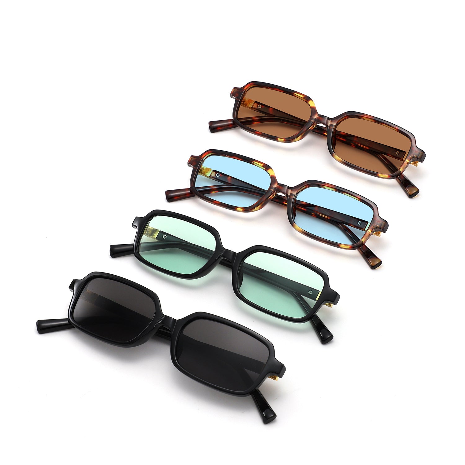 HS1423 - Rectangle Slim Modern Square Sunglasses - Iris Fashion