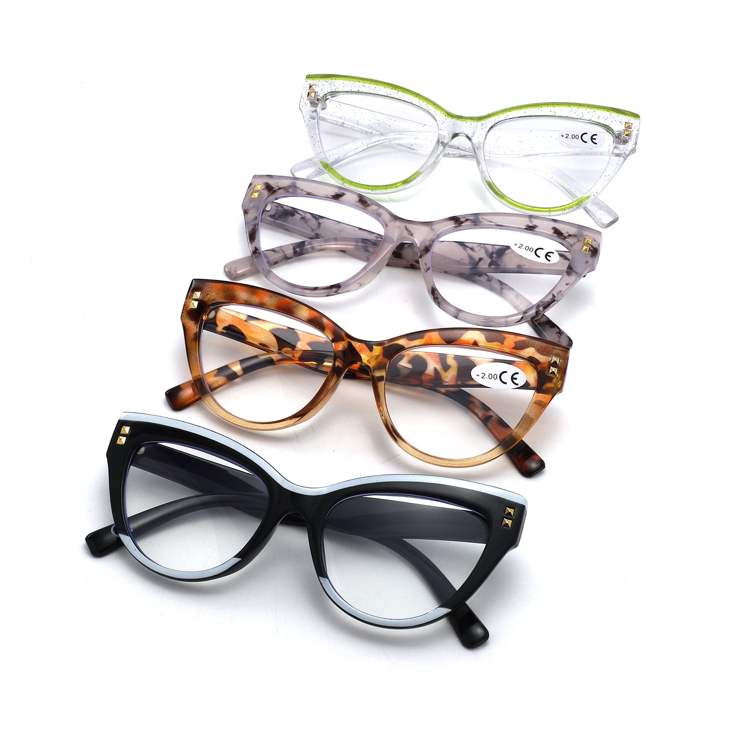 HR1001 - Women Cat Eye Reading Glasses - Iris Fashion