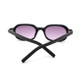 S1255 - Retro Oval Rectangle Chunky Frame Sunglasses - Iris Fashion