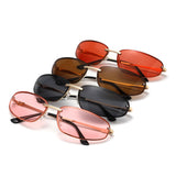 HJ2123 - Rimless Rectangle Color-Tint Slim Wholesale Sunglasses