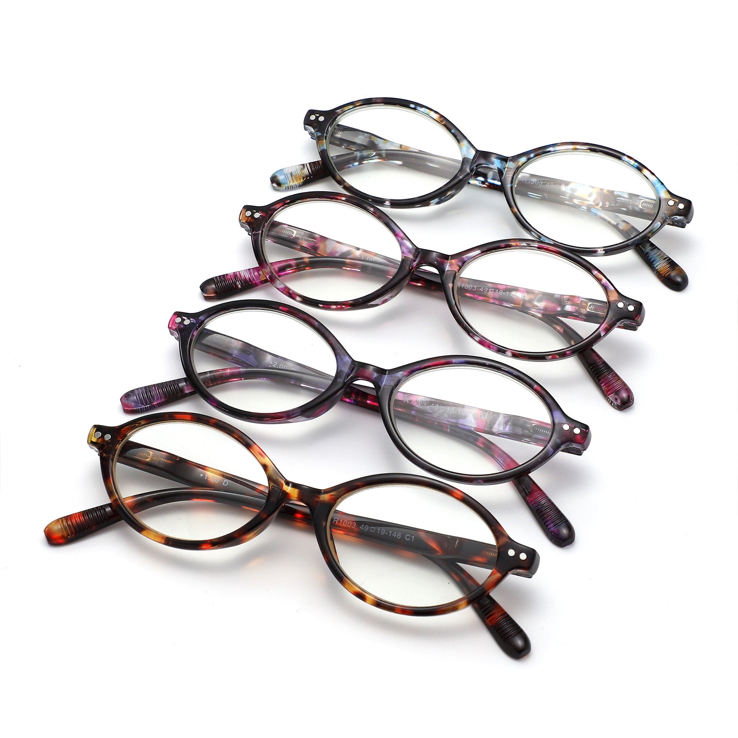 R1003 - Round Oval Reading Glasses - Iris Fashion