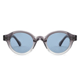 P/C027-1 - Retro Thick Frame Round Sunglasses - Iris Fashion