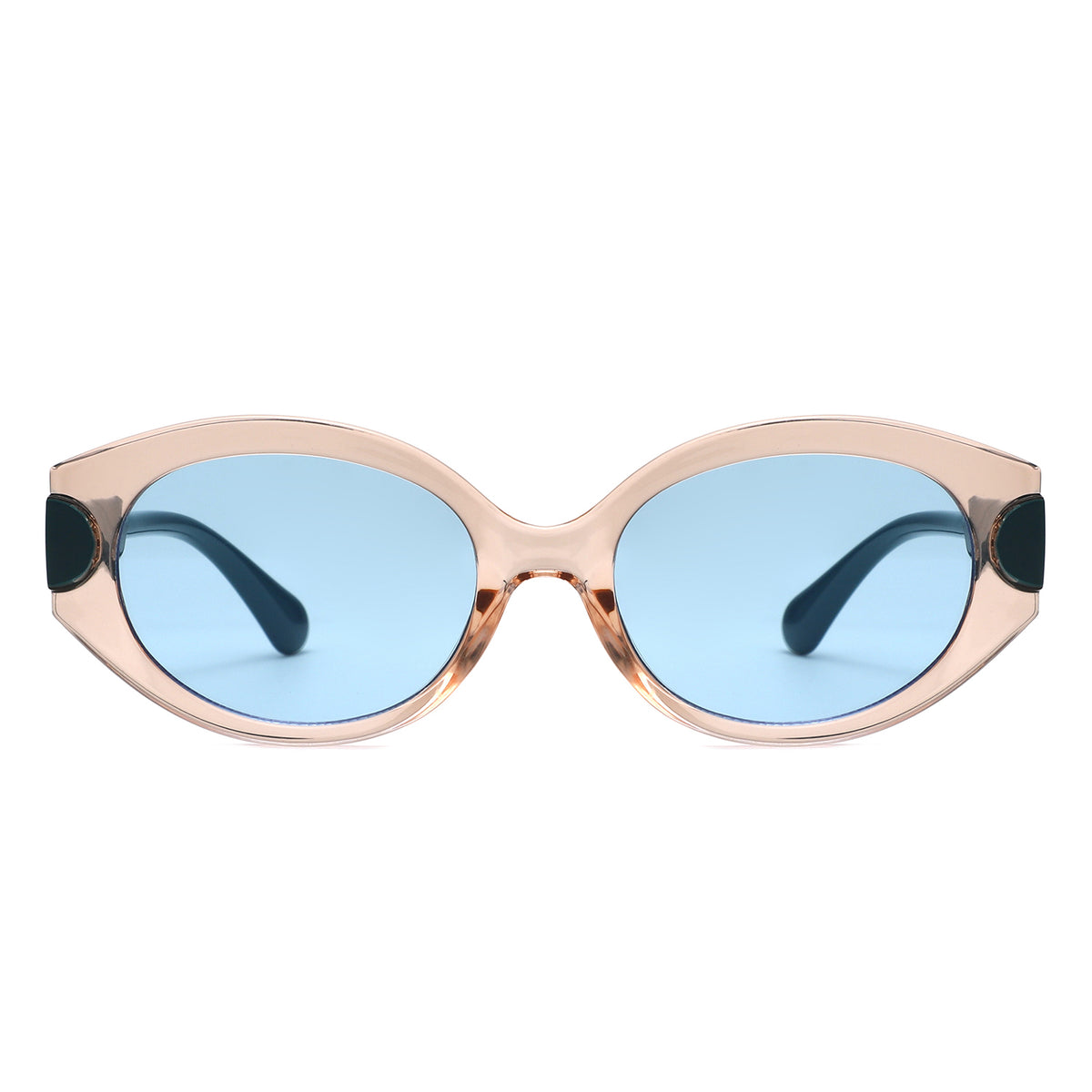 HS1394 - Retro Oval Fashion Tinted Wholesale Sunglasses