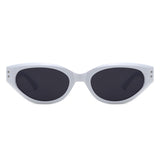 HS1391 - Bold Retro Oval Cat-Eye Rivet Wholesale Sunglasses