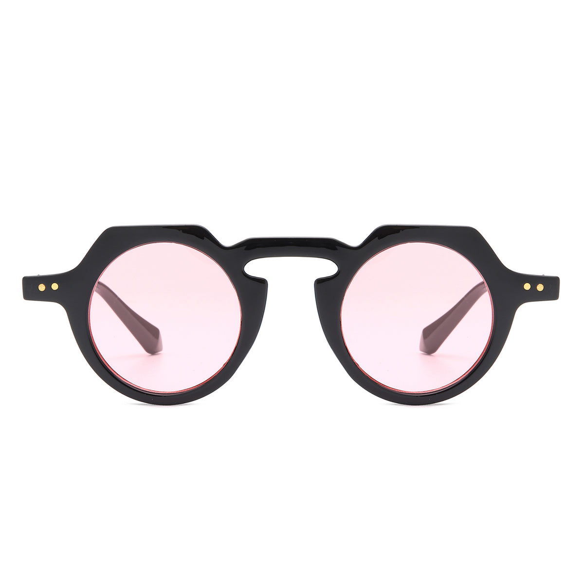 HS1283 - Round Retro Geometric Tinted Circle Fashion Wholesale Sunglasses