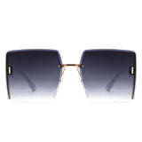 S2134 - Square Rimless Chic Fashion Oversize Women Wholesale Sunglasses