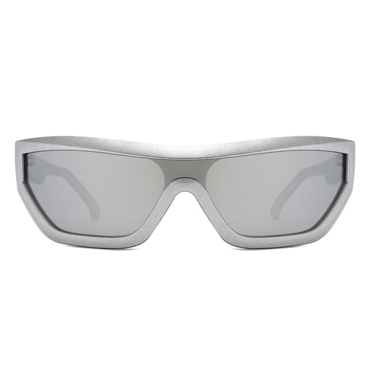 HS1288 - Square Wrap Around Geometric Fashion Wholesale Sunglasses