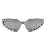 HS1182 - Rectangle Retro Fashion Wrap Around Wholesale Sunglasses