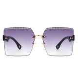 HJ2072 - Oversize Square Curved Lens Tinted Fashion Wholesale Sunglasses