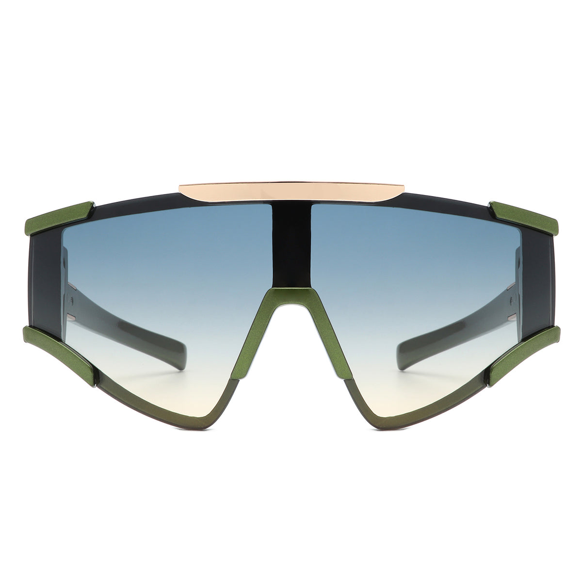 HS3021 - Square Oversize Fashion Shield Flat Top Sport Wholesale Sunglasses